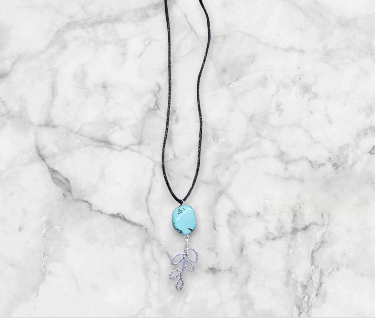 Handmade immitation turquoise necklace