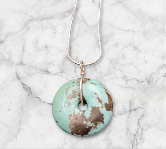 Handmade immitation turquoise necklace